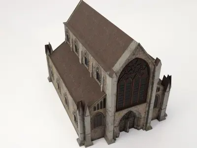 Victorian Building Low-poly 3D model