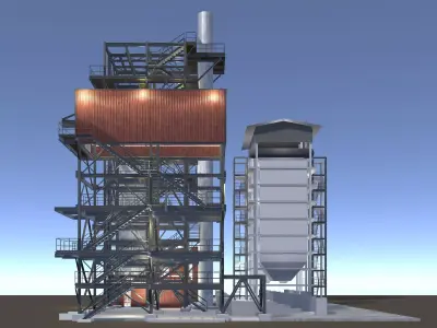 Industrial building layout 25-41 3D model