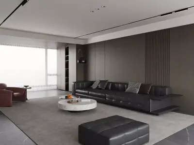Modern Luxury Living Room 3D model
