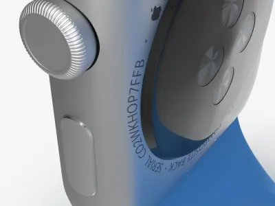 Apple Watch Sport Blue 42mm Low-poly 3D model