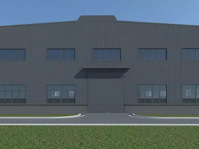 Industrial Building Factory 3D model