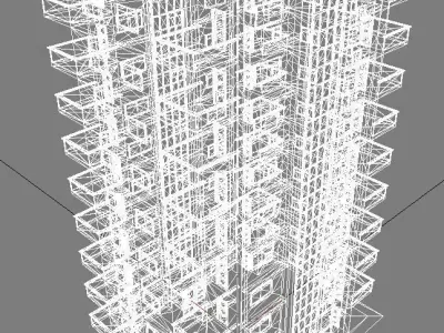 Family Building Low-poly 3D model