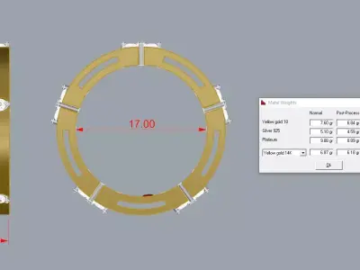 Brand Ring Jewelry set 3 size  3D print model