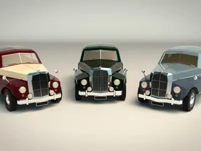 Low Poly Sedan Car 14 Low-poly 3D model