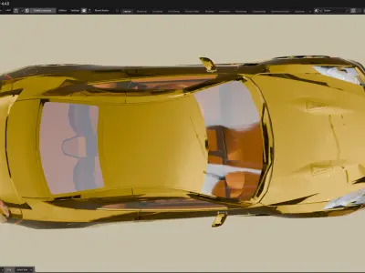 Car Nissan GT-R Low-poly 3D model