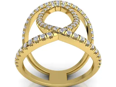 luxury Fancy Ring 56 3D print model