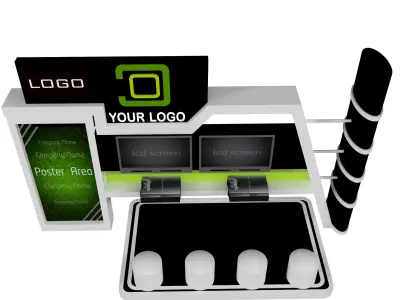Booth Exhibition Stand a443d 3D model
