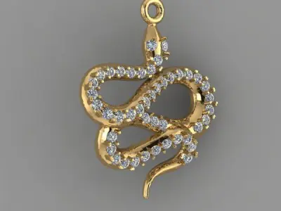 pendant snake 3D print model