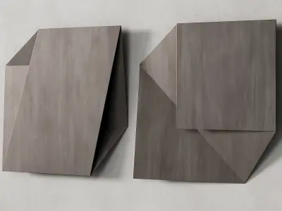456 decorative wall art 22 minimal metal art by Heiner Thiel P02 3D model