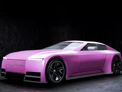 Jaguar Concept Car with Interior High Details 4k Textures Low-poly 3D model