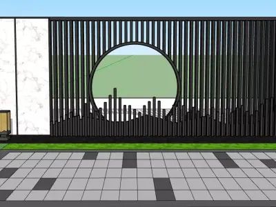 landscape wall -Chinese style-2 3D model