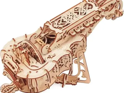 Hurdy-Gurdy - 3D DIY Wooden Mechanical Puzzle Model 3D model