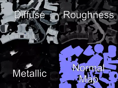 Advanced Optical Device Model Pack with Rotating Lenses Low-poly 3D model