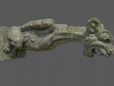 Gargoyle04 Low-poly 3D model