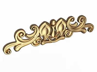 Carved Plaster Molding Decoration 037 Low-poly 3D model