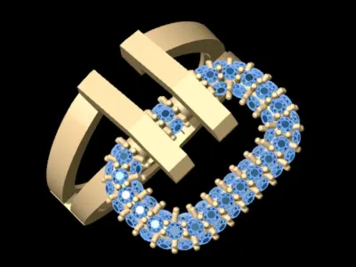  Lux and Simple Jewel Ring 3D print model