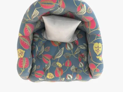 Capitone unpholstered chair 3D model