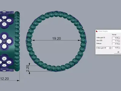 Brand Jewelry Ring Gold  3D print model