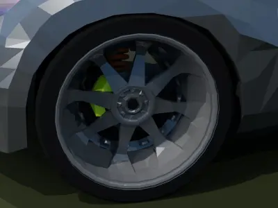 Nissan 350Z Fairlady Low Poly Low-poly 3D model