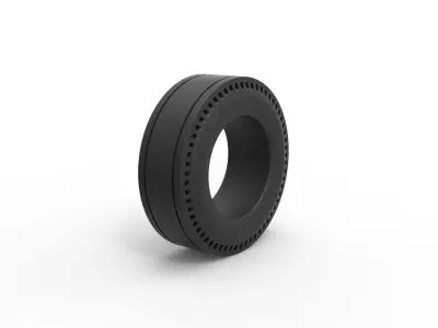 Rear tire of vintage dragster Version 3 Scale 1 to 25 3D print model