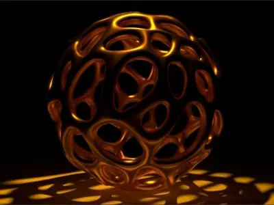 Parametric Voronoi Sphere Low-poly 3D model