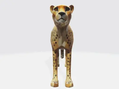 Lowpoly cheetah Low-poly 3D model
