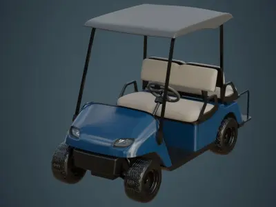 Golf Cart 1A Low-poly 3D model
