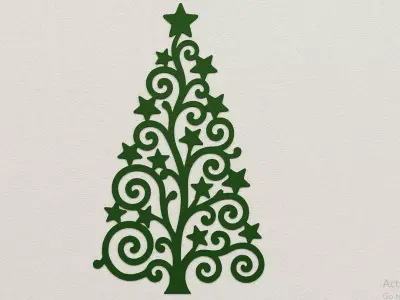 Christmas Tree Ornament Set Holiday Decoration 3D Models 3D print model