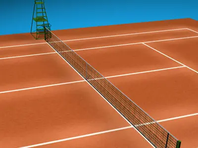 Tennis field 3D model