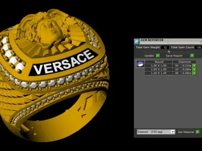 Luxury Medusa-Inspired Statement Ring  3D print model