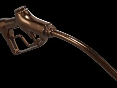 Vintage brass fuel nozzle Low-poly 3D model