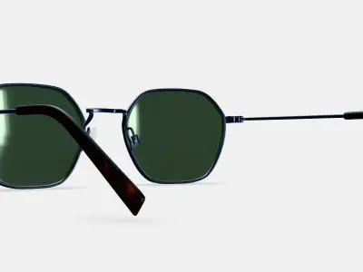 Keiko Sunglasses in Brushed Ink Low-poly 3D model