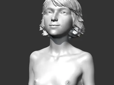 SC girl bust E 3D print model 3D print model