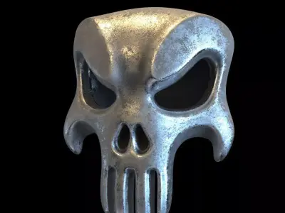 skull pendant jewelry The punisher  vol1  3D print model