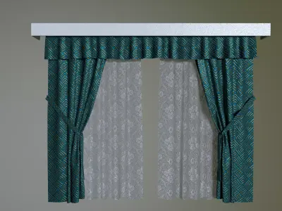 Curtain PBR 3d model 3D model