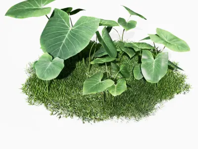 Realistic Plant 01 - UE4 Asset and FBX Files Low-poly 3D model