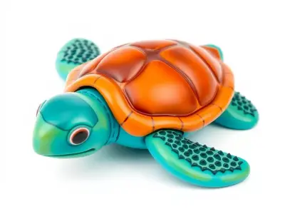 Vibrant Sea Turtle model pack Low-poly 3D model