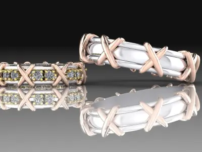 Wedding Tiffany Rings 3D print model