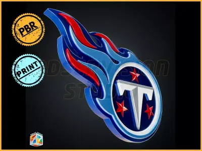 Tennessee Titans logo - Cinematic - 3D print 3D model