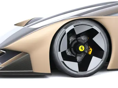 Ferrari F76 Concept 2025 LowPoly Low-poly 3D model