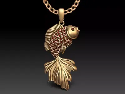 GoldenFish Pendant M44 3D print model