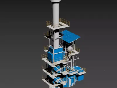 Preheating boiler Low-poly 3D model