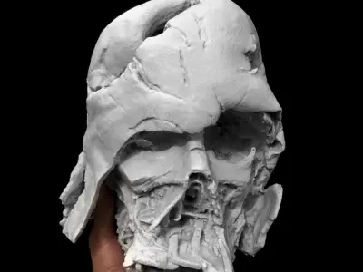 Melted Darth Vader Helmet - Star Wars Skull 3D Print model  3D print model