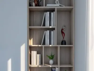 Modern Bookshelf 3D Model Collection 3D model