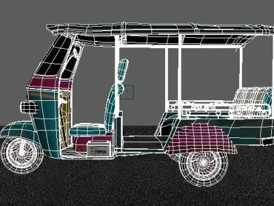 Tuk tuk CGI  model Low-poly 3D model