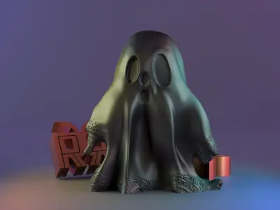 Halloween spirit decor GHOST 02 3D print model