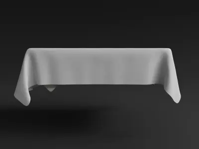 Square Cloth Table 3D model
