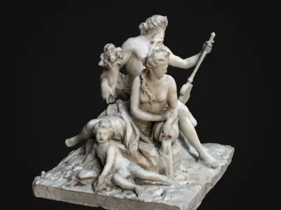 Loire et Loiret Low-poly 3D model