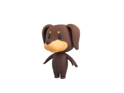 Character194 Dachshund Dog 3D model