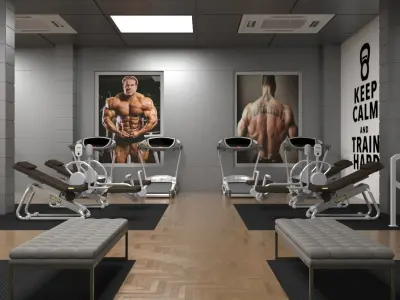 Gym Design For a Sports center in Oman 3D model